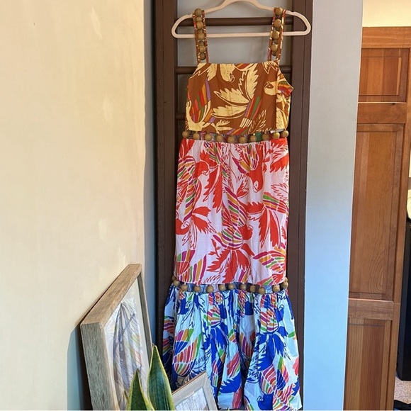 Farm Rio Mixed Colors Bird Balls Dress - Picture 5 of 7